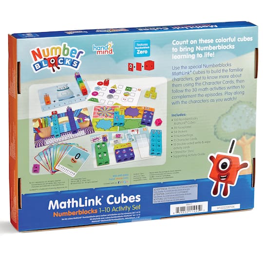 hand2mind® Numberblocks MathLink® 1 to 10 Activity Cubes Set